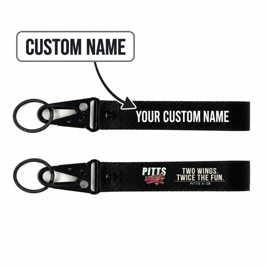 Pitts S-2B Hawk-Shaped Key Chains - Black - Cartoon - Personalized