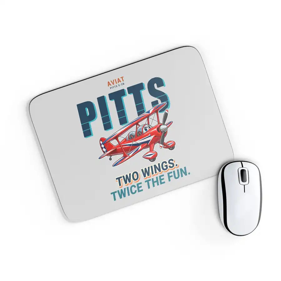 Pitts S-2B - Cartoon - Mouse Pad - Light Gray