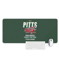 Thumbnail for Pitts S-2B - Cartoon + Name - Desk Mat - Dark Green
