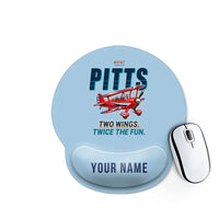 Thumbnail for Pitts S-2B - Cartoon + Name - Ergonomic Mouse Pad - Light Blue