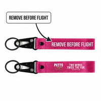 Thumbnail for Pitts S-2B Hawk-Shaped Key Chains - Pink - Cartoon - Remove Before Flight