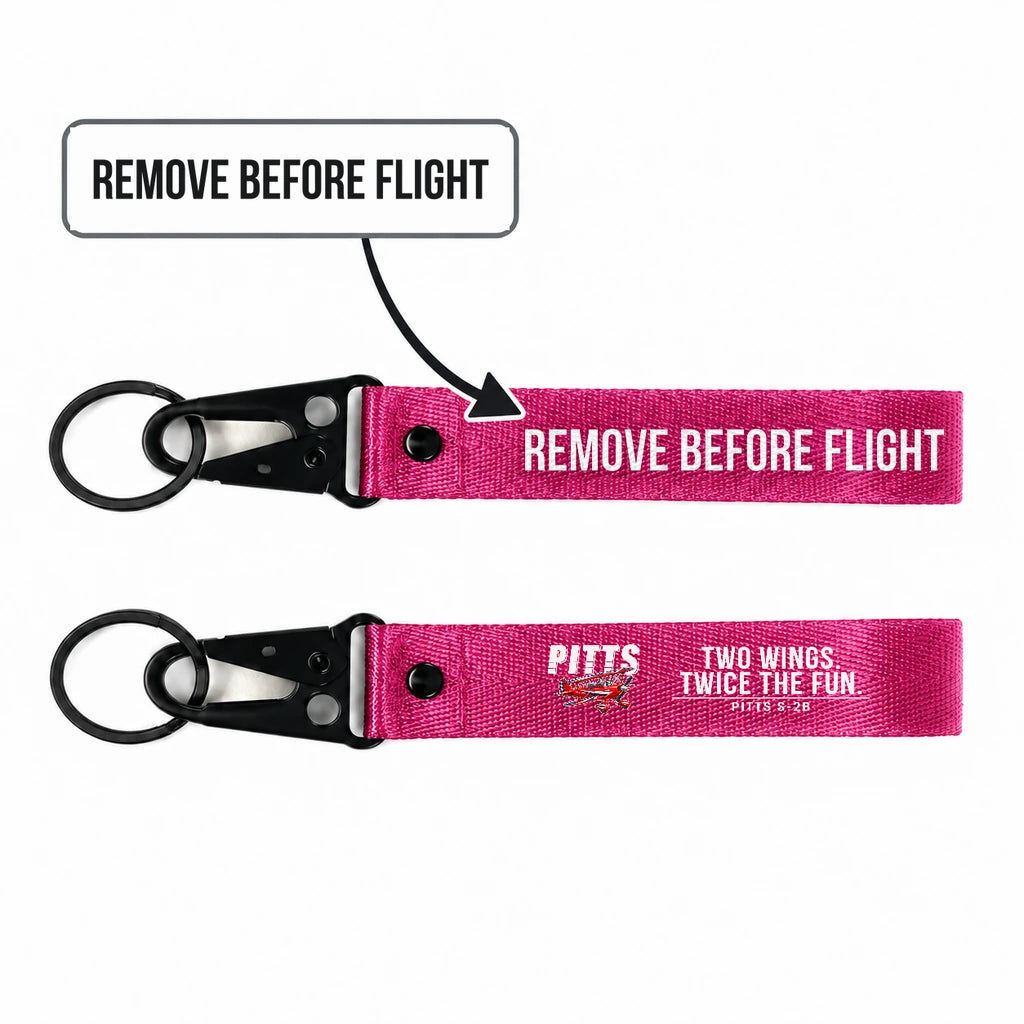 Pitts S-2B Hawk-Shaped Key Chains - Pink - Cartoon - Remove Before Flight