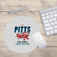 Thumbnail for Pitts S-2B - Cartoon - Round Mouse Pad - Light Gray