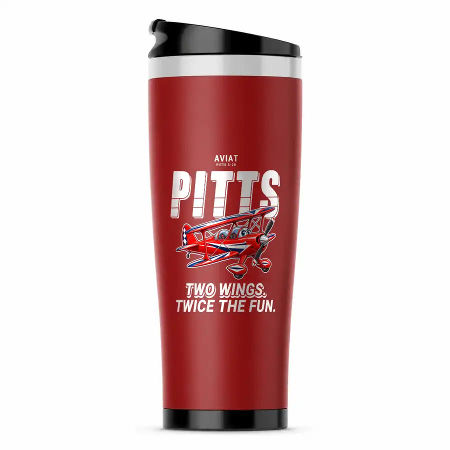 Pitts S-2B - Cartoon - Stainless Steel (No Holder) - Red