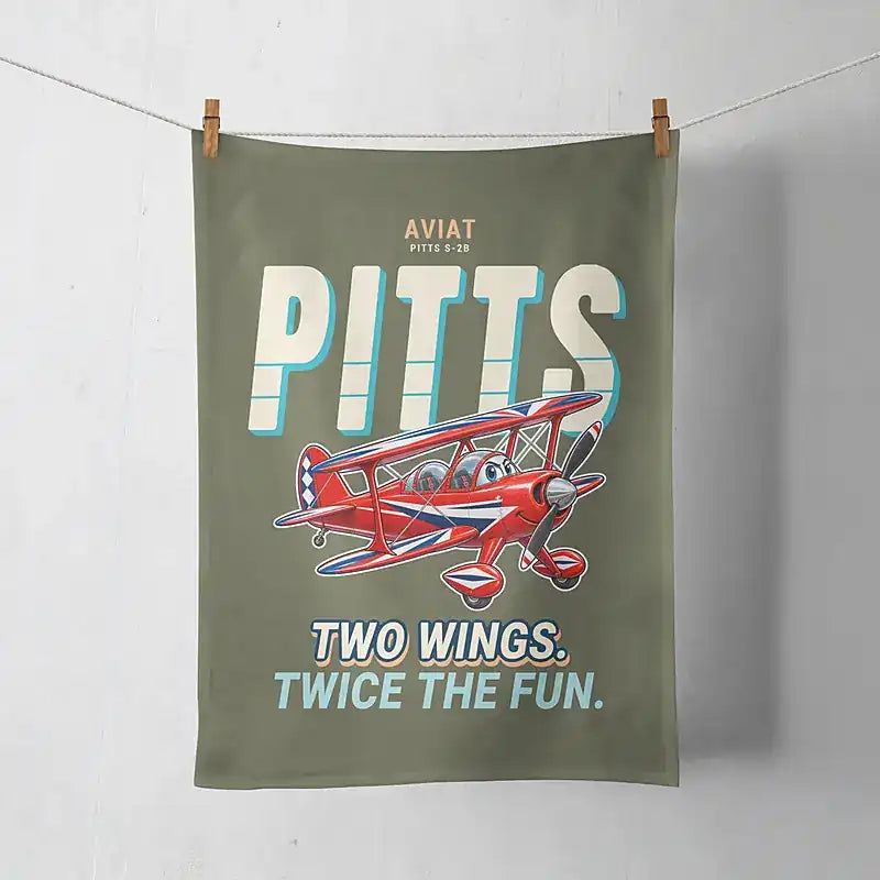 Pitts S-2B - Cartoon - Towel - Green Army