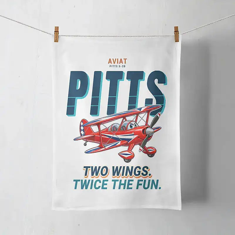 Pitts S-2B - Cartoon - Towel - White