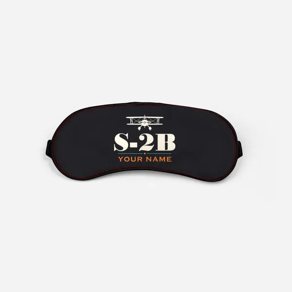 Pitts S-2B - Heritage + Name - Sleep Mask - Black