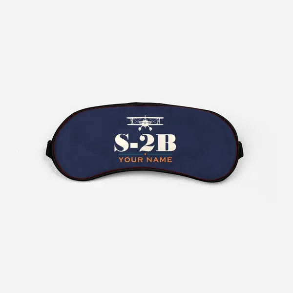 Pitts S-2B - Heritage + Name - Sleep Mask - Navy Blue
