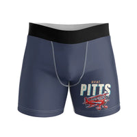 Thumbnail for Pitts S-2B - Men Boxers - Cartoon - Navy Blue