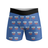 Thumbnail for Pitts S-2B - Men Boxers - Cartoon Pattern - Blue