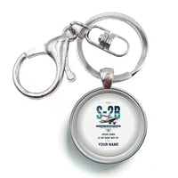 Thumbnail for Pitts S-2B - Original + Name - Circle Key Chain - White