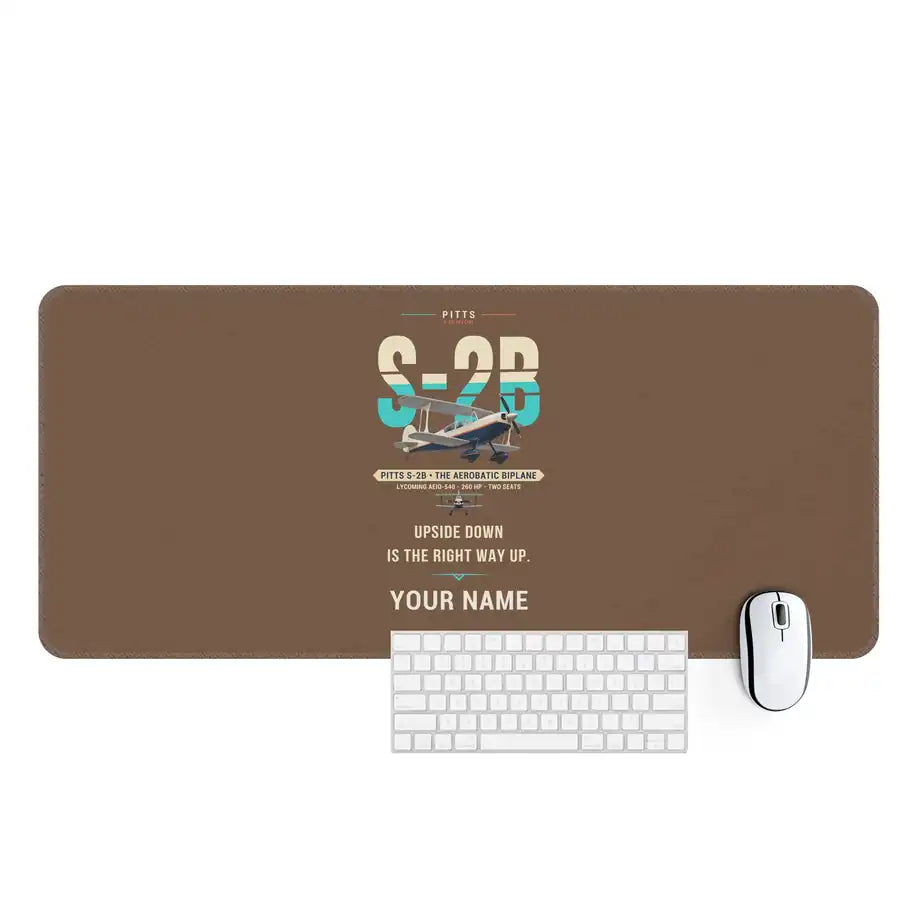 Pitts S-2B - Original + Name - Desk Mat - Brown