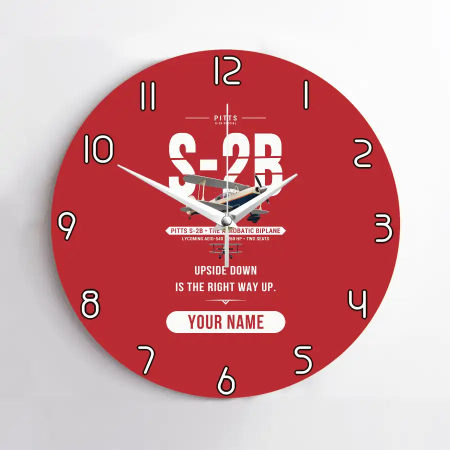 Pitts S-2B - Original + Name - No Frame - Red