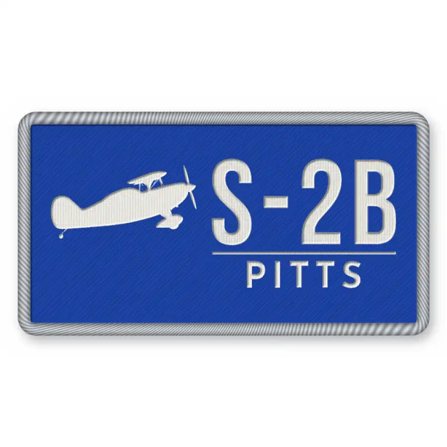 Pitts S-2B Patches - Rectangle - Royal White