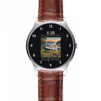 Thumbnail for Pitts S-2B - Poster - Leather Strap - Striped Brown Leather Strap