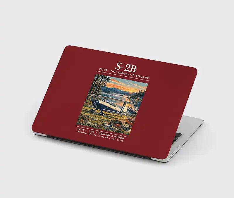 Pitts S-2B - Poster - MacBook Case - Dark Red