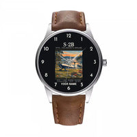 Thumbnail for Pitts S-2B - Poster + Name - Leather Strap - Brown Leather Strap