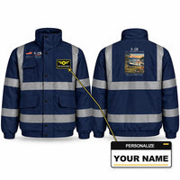 Thumbnail for Pitts S-2B Reflective Winter Jackets - Poster + Name - Navy Blue