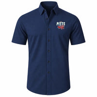 Thumbnail for Pitts S-2B - Short Sleeve Shirt - Cartoon - Dark Blue