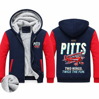 Thumbnail for Pitts S-2B Zipped Sweatshirts - Cartoon - Navy & Red