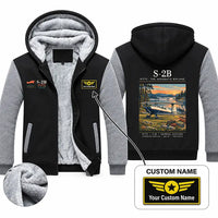 Thumbnail for Pitts S-2B Zipped Sweatshirts - Poster + Name - Black & Gray