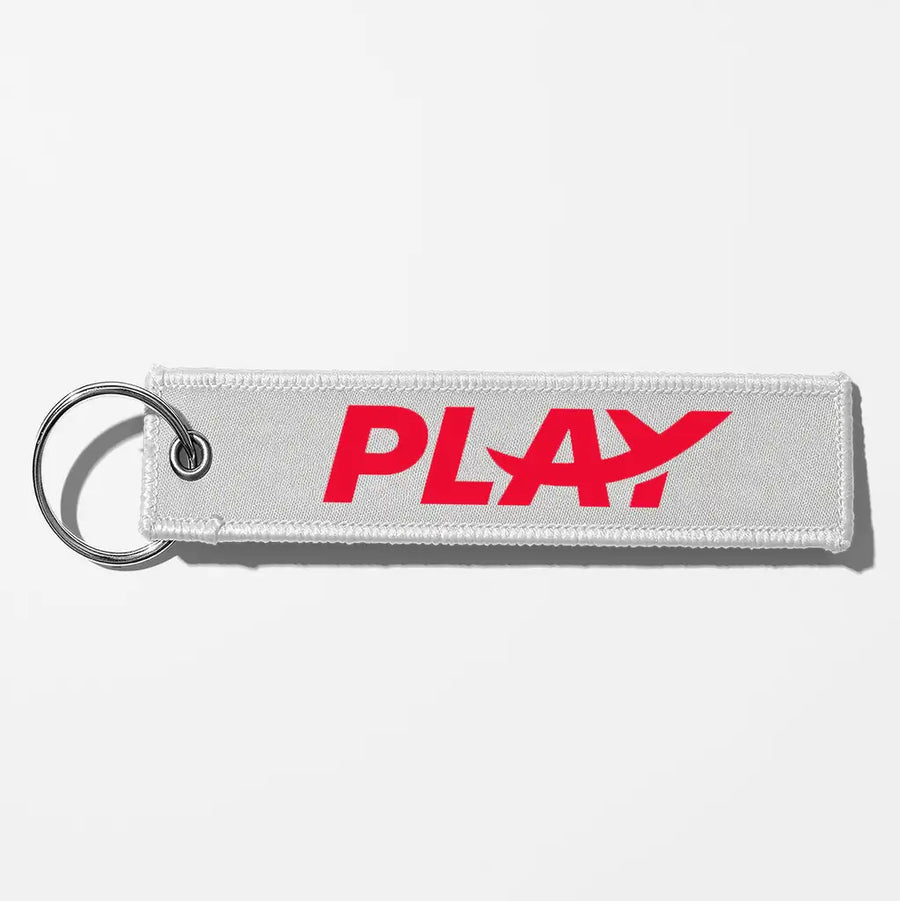 Play Airlines Crew & Staff Tag Key Chains - White