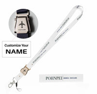 Thumbnail for Pohnpei City Series seat belt lanyard - white with name