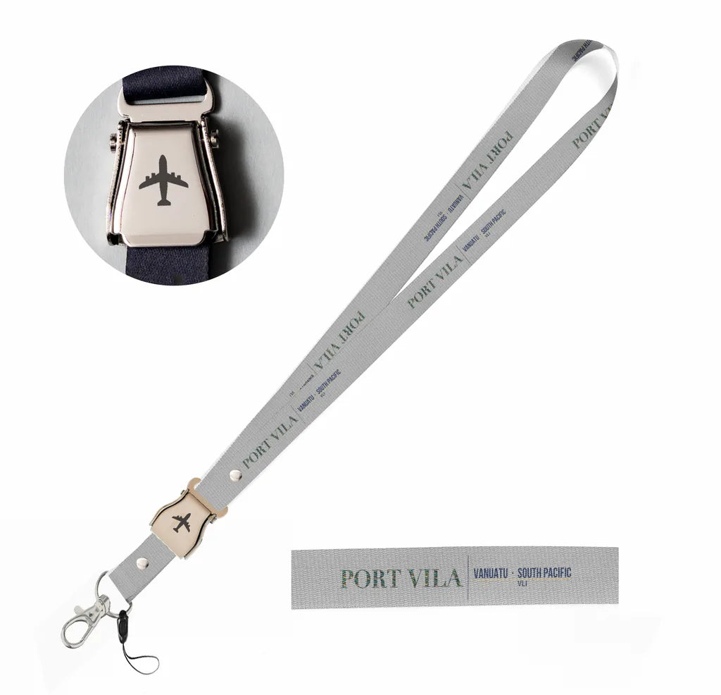 Port Vila City Series seat belt lanyard - light gray