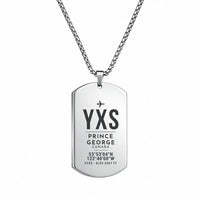 Thumbnail for Prince George Airport YXS - Necklace - Original Design - Silver