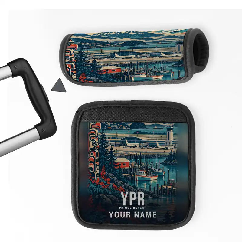 Prince Rupert Airport (YPR) Luggage Handle Covers - 3D Full Print + Name