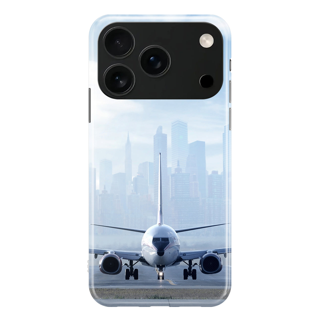 Boeing 737 & City View Behind Printed iPhone Cases