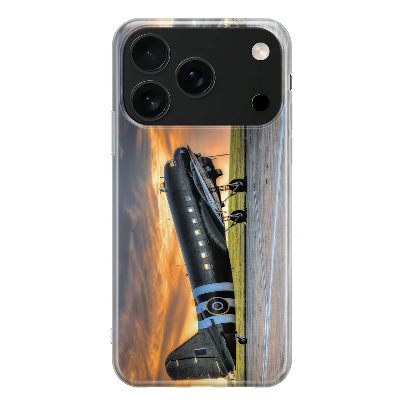 Old Airplane Parked During Sunset Designed iPhone Cases