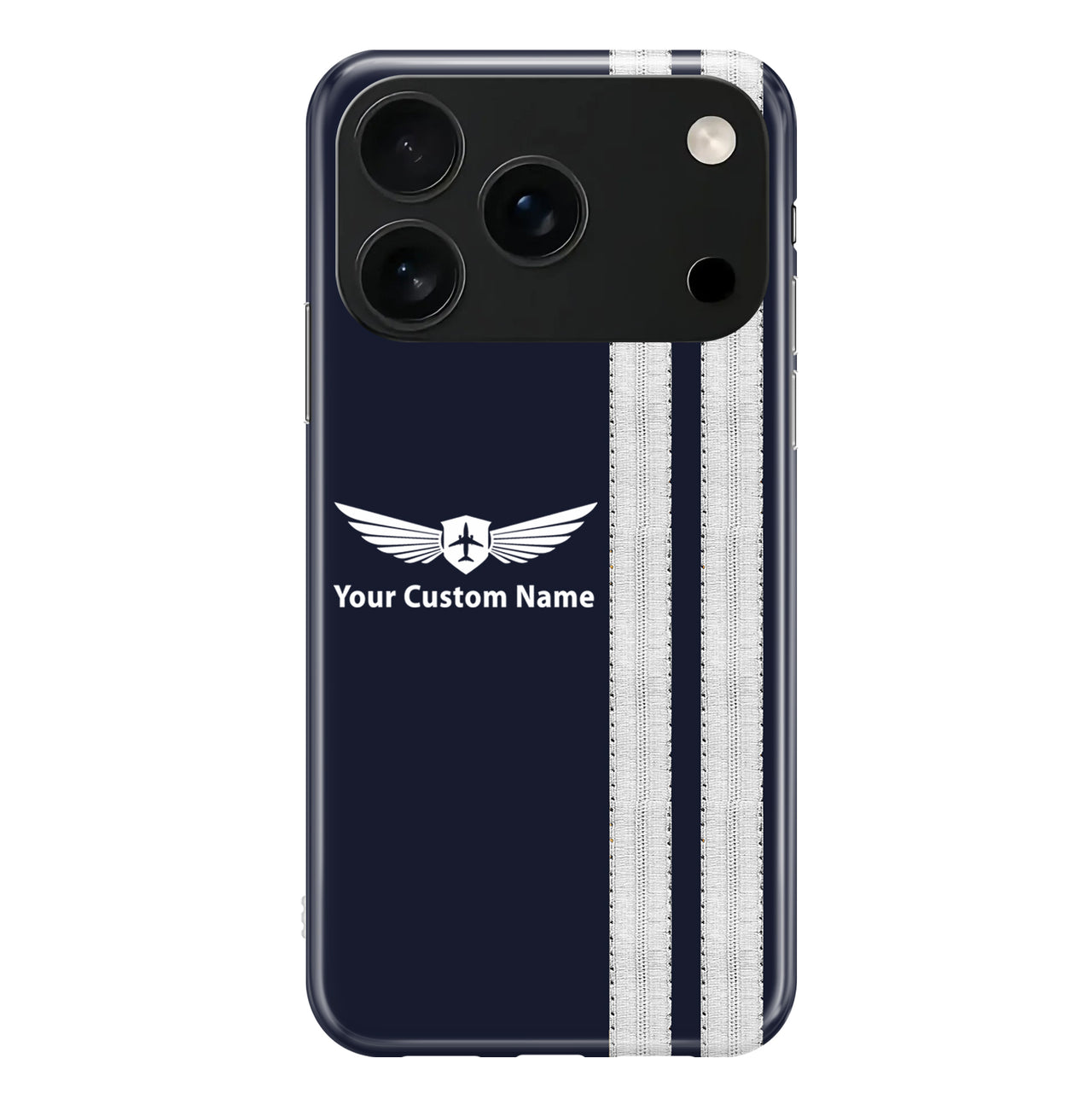 Custom Name + Special "SILVER" Epualettes (4,3,2 Lines) iPhone Cases