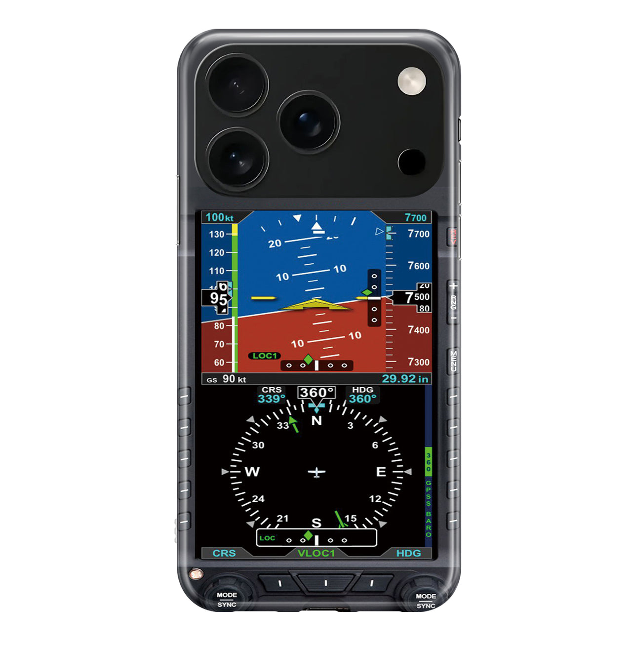 Airplane Primary Flight Display & HSI Designed iPhone Cases