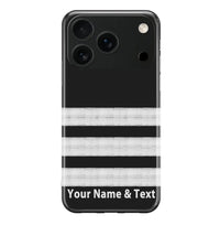 Thumbnail for Silver Pilot Epaulette Designed (Customizable) iPhone Cases