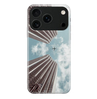 Thumbnail for Airplane Flying over Big Buildings Designed iPhone Cases