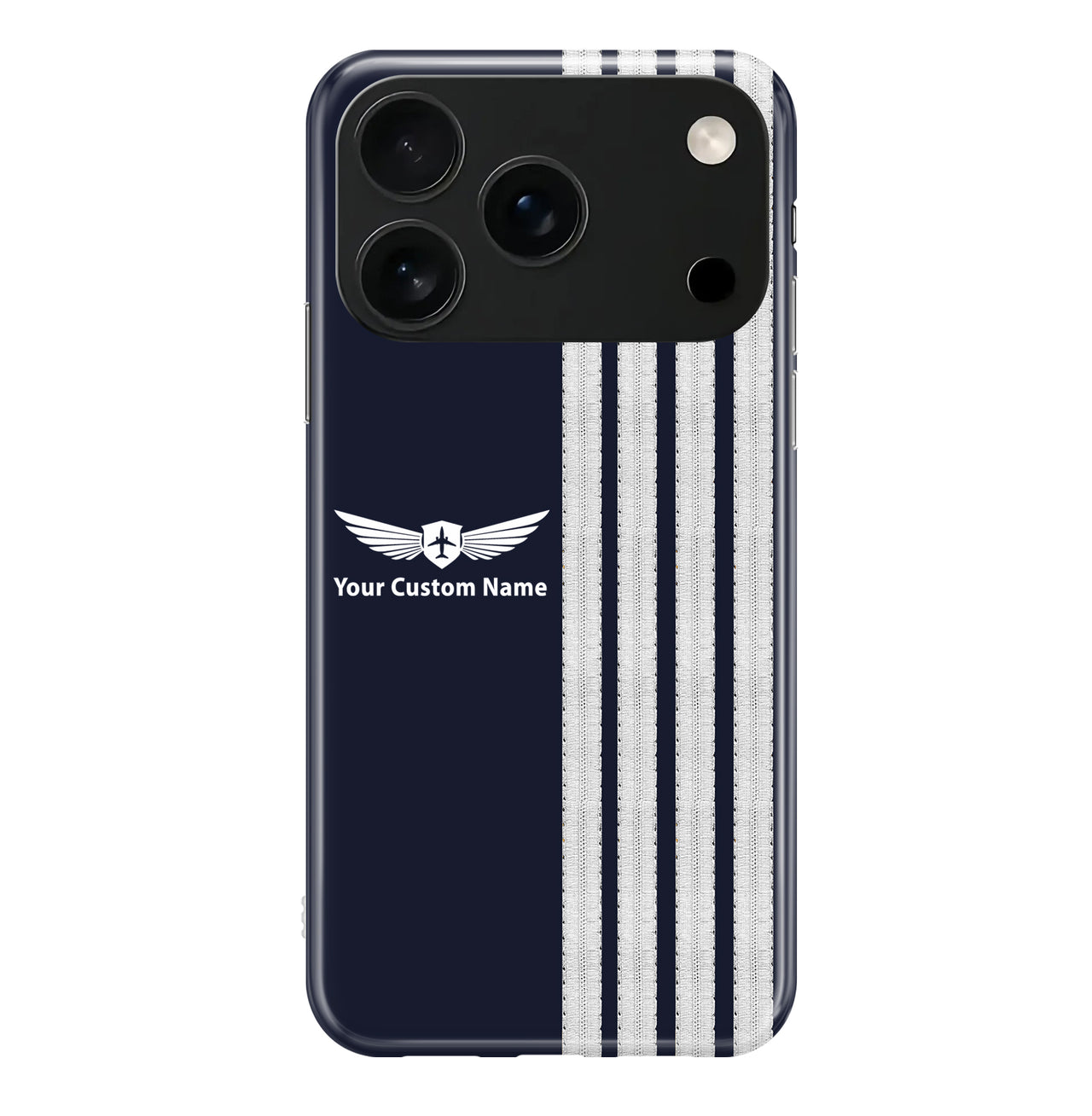 Custom Name + Special "SILVER" Epualettes (4,3,2 Lines) iPhone Cases