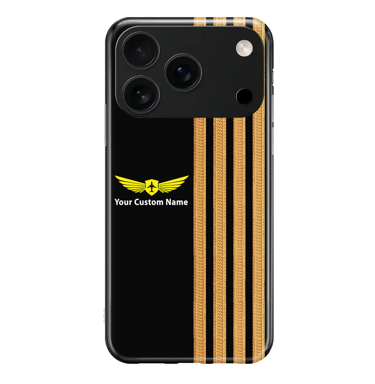 Custom Name + Special "GOLDEN" Epualettes (4,3,2 Lines) iPhone Cases