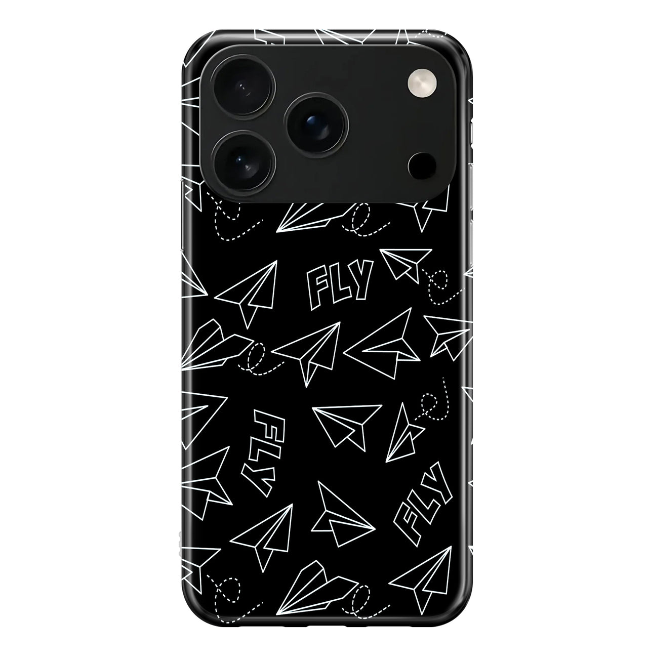 Paper Airplane & Fly-Black Designed iPhone Cases