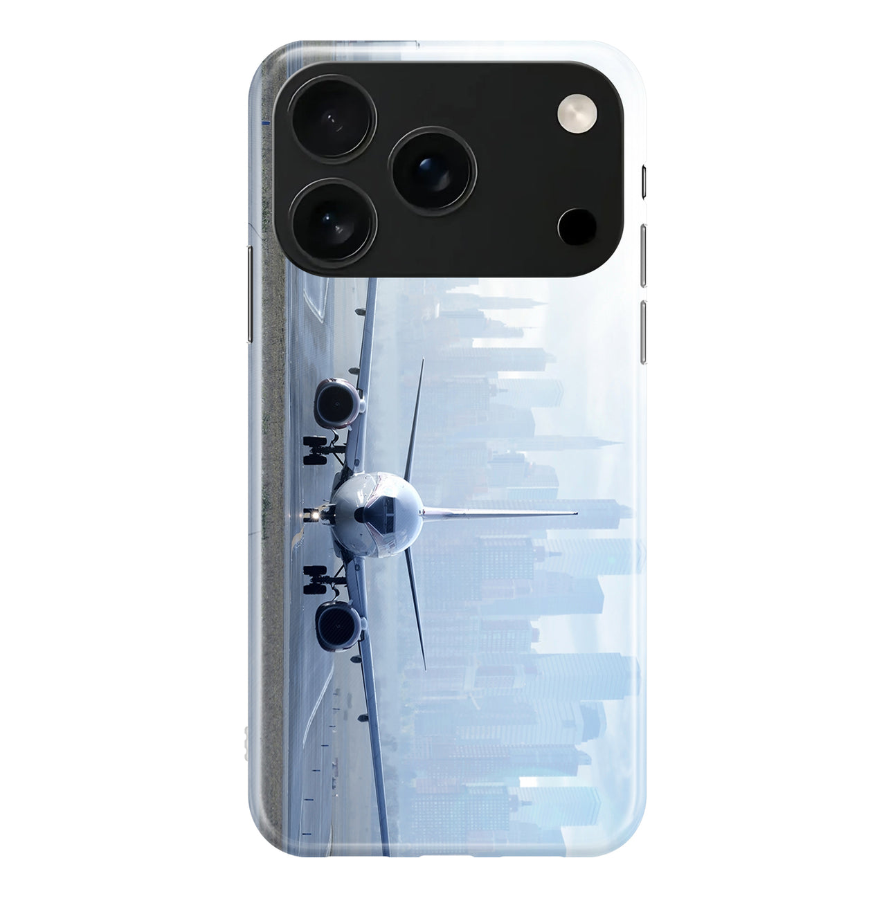 Boeing 737 & City View Behind Printed iPhone Cases