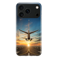 Thumbnail for Airplane over Runway Towards the Sunrise Printed iPhone Cases