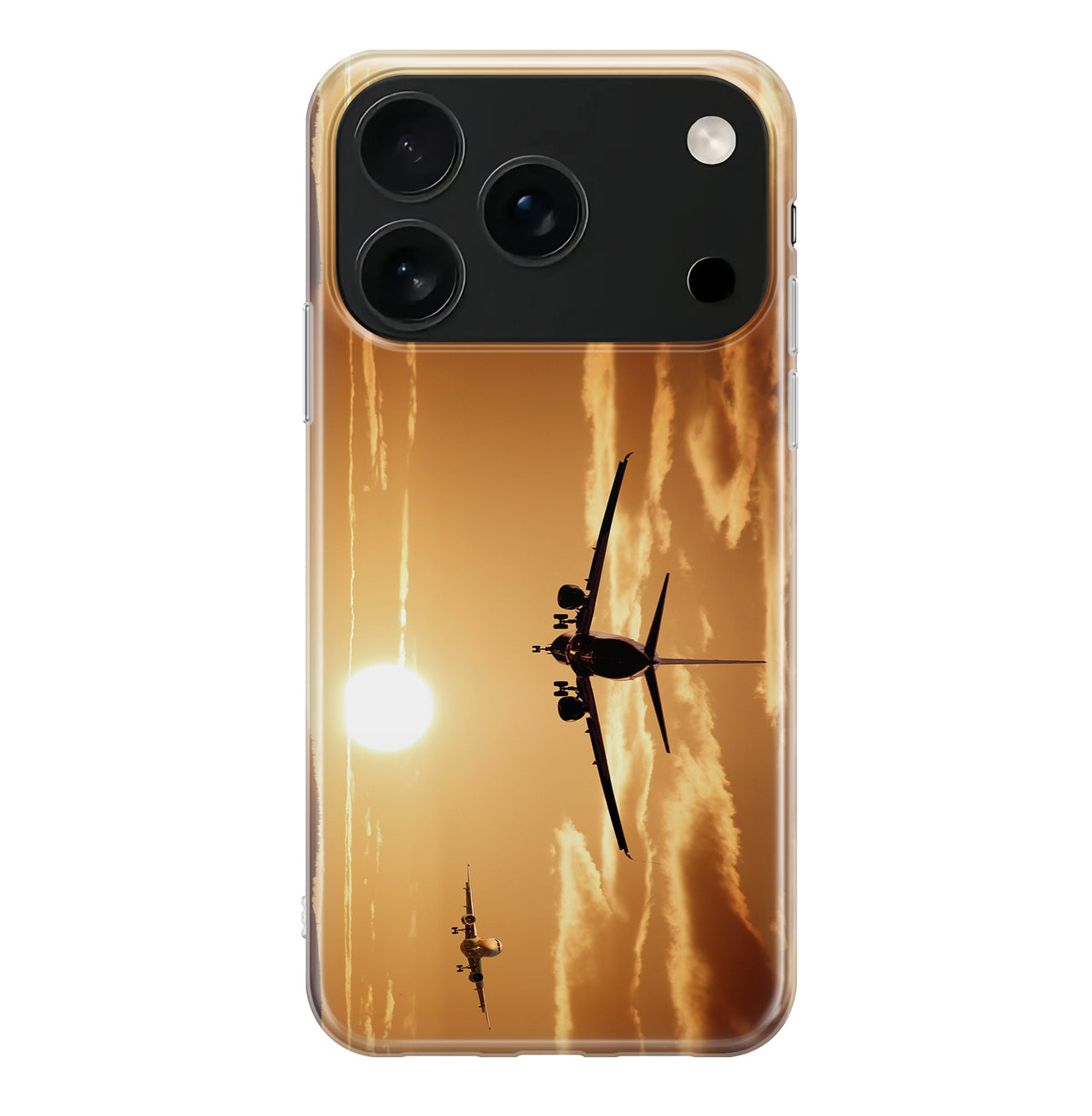Two Aeroplanes During Sunset Designed iPhone Cases