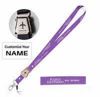 Thumbnail for Puerto Escondido City Series seat belt lanyard - purple with name