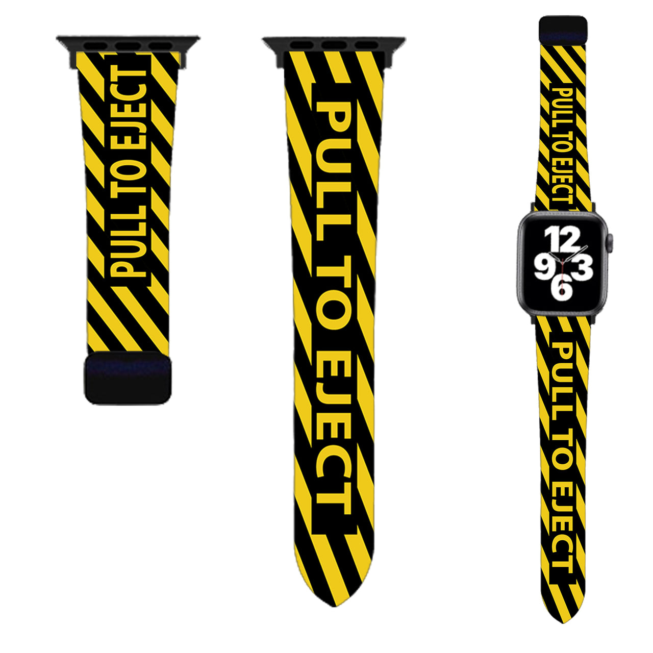 Pull to Eject Designed Soft Silicone Apple Watch Bands