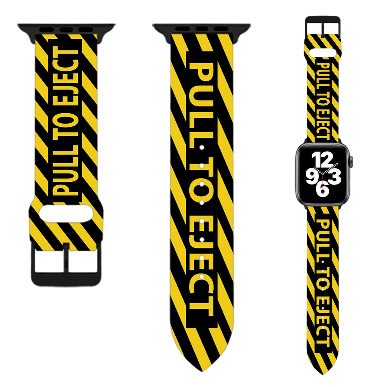 Pull to Eject Designed Soft Silicone Apple Watch Bands