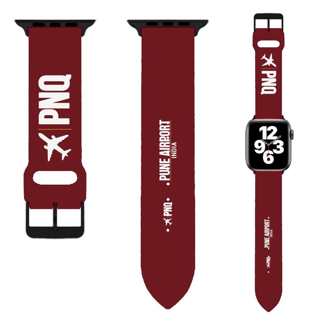 WBV6 | Pune Airport PNQ | Dark Red (Metal Buckle)