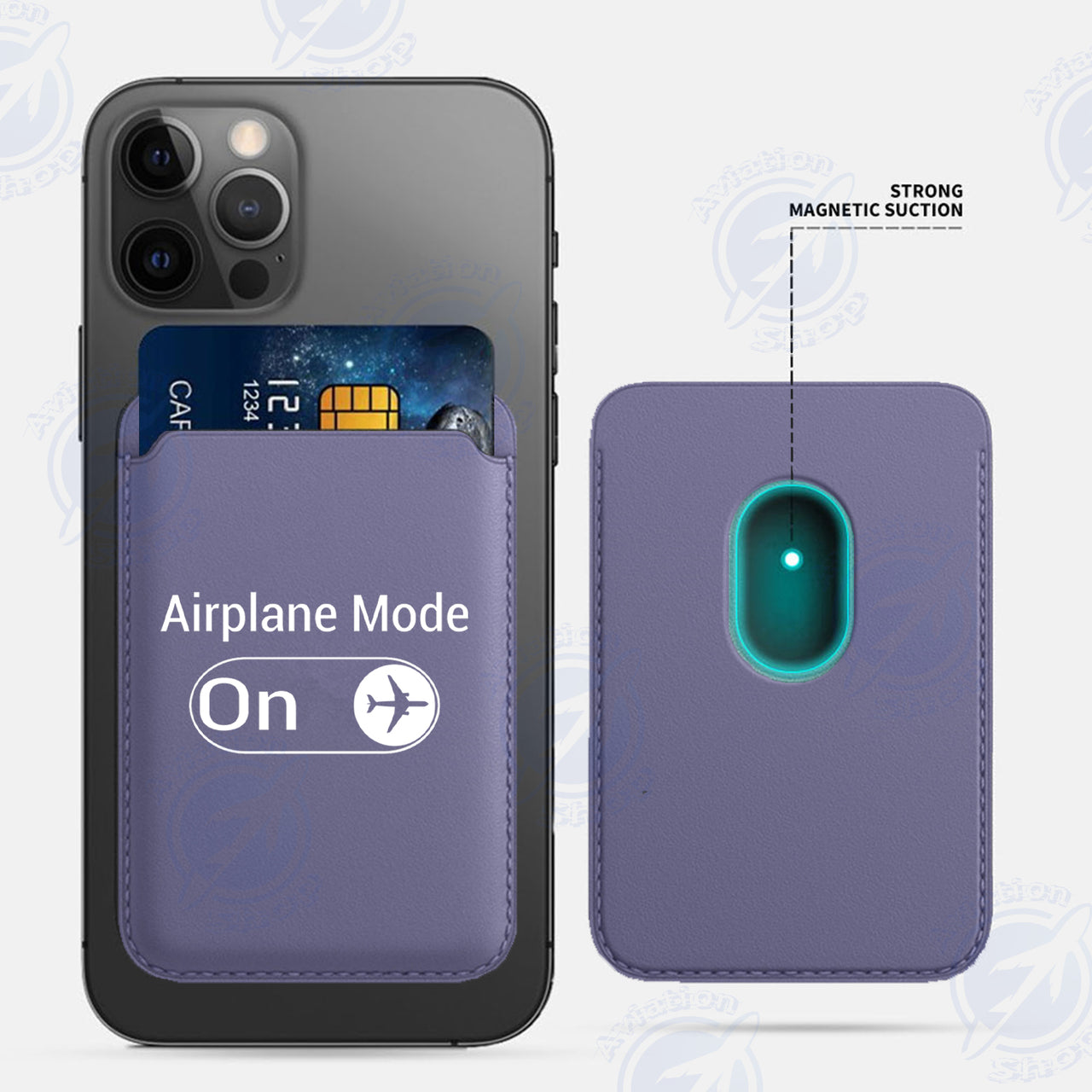 Airplane Mode On iPhone Cases Magnetic Card Wallet