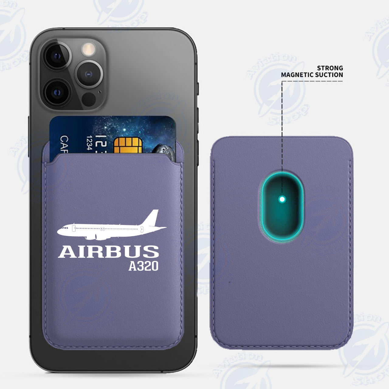 Airbus A320 Printed iPhone Cases Magnetic Card Wallet