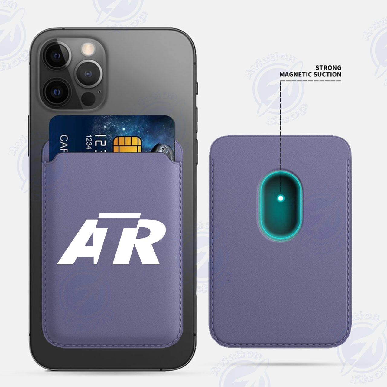 ATR & Text iPhone Cases Magnetic Card Wallet