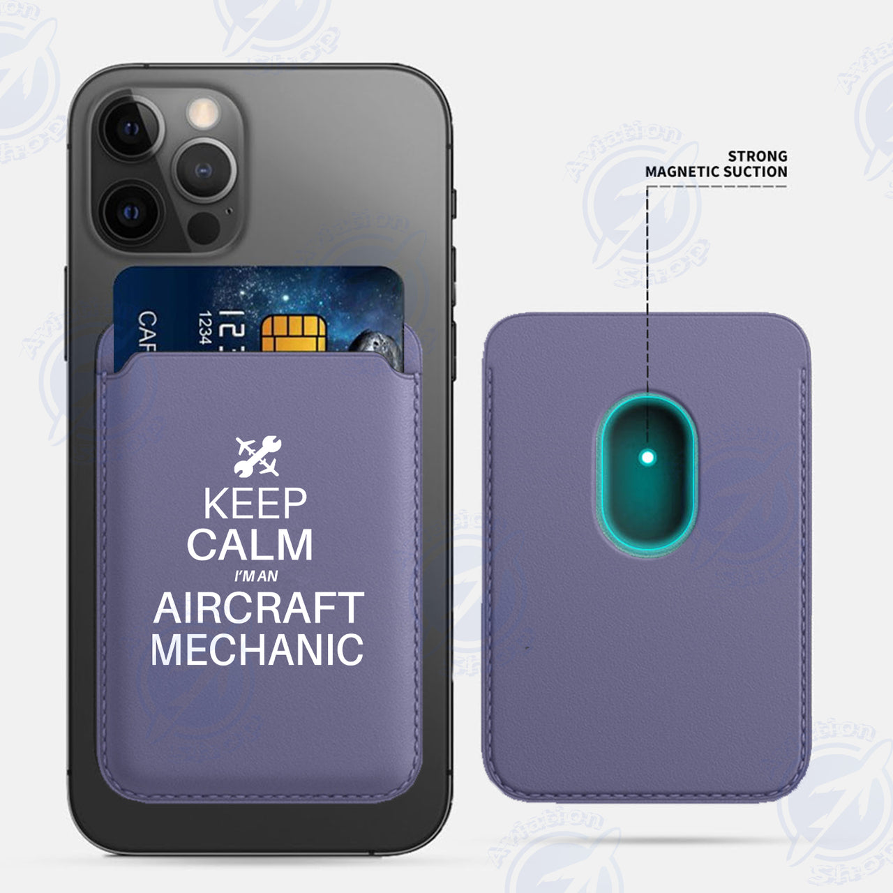 Aircraft Mechanic iPhone Cases Magnetic Card Wallet